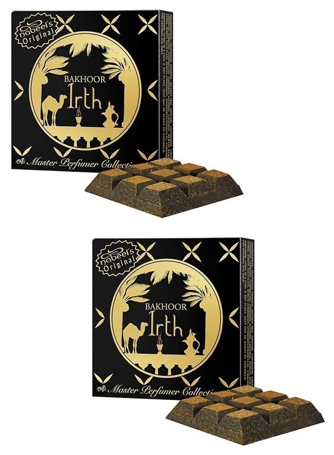 Nabeel 2 Pcs Bakhoor Irth 40GMS Authentic Arabic Oudh Incense for a Deep Long-Lasting Luxury Fragrance Experience - Image 1